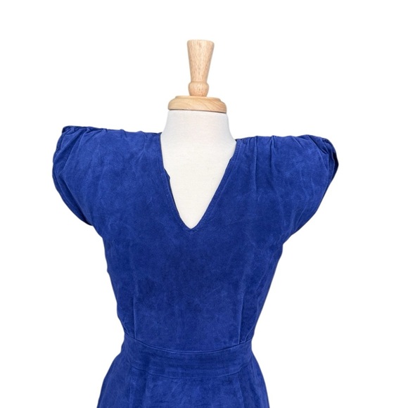 Bin Bin California Vintage 80s Elegant Blue Women's Dress Size Large - Picture 2 of 10